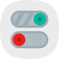Toggle Flat Curve Icon vector