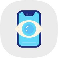 Vision Flat Curve Icon vector