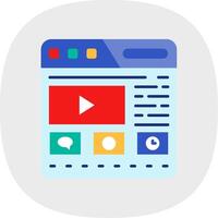 Website Flat Curve Icon vector