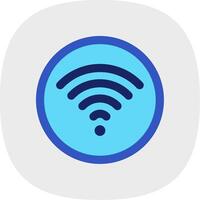 Wifi Flat Curve Icon vector