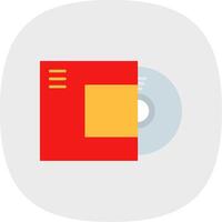 Disc Flat Curve Icon vector