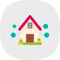 House Flat Curve Icon vector