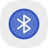 Bluetooth Flat Curve Icon vector