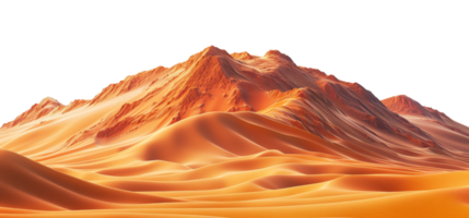 AI generated Textured sand dunes with intricate patterns on transparent background - stock png. png