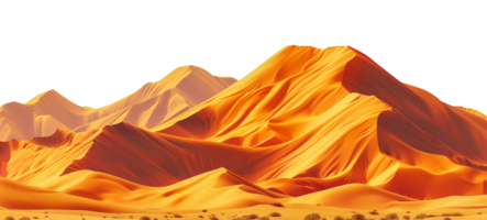 AI generated Textured sand dunes with intricate patterns on transparent background - stock png. png