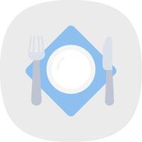 Cutlery Flat Curve Icon vector