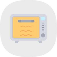 Oven Flat Curve Icon vector