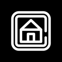 Home Line Inverted Icon vector