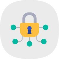 Safe Flat Curve Icon vector