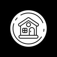 Home Glyph Inverted Icon vector