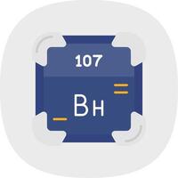 Bohrium Flat Curve Icon vector