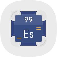 Einsteinium Flat Curve Icon vector