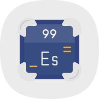 Einsteinium Flat Curve Icon vector