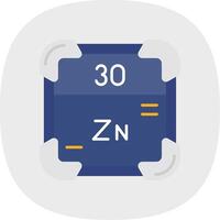 Zinc Flat Curve Icon vector