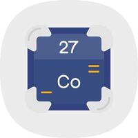 Cobalt Flat Curve Icon vector