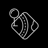 Pin Line Inverted Icon vector