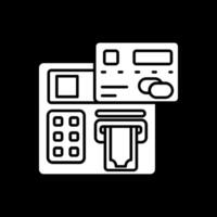 Atm Glyph Inverted Icon vector