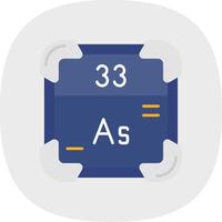 Arsenic Flat Curve Icon vector