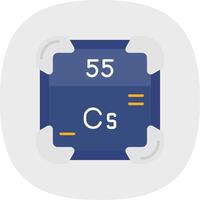 Cesium Flat Curve Icon vector