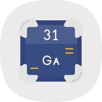 Gallium Flat Curve Icon vector