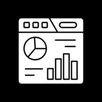 Dashboard Glyph Inverted Icon vector