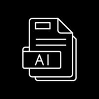 Ai Line Inverted Icon vector