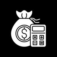 Budget Glyph Inverted Icon vector