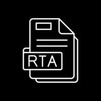 rta línea invertido icono vector