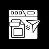 Publishing Glyph Inverted Icon vector