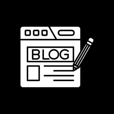 Blog Glyph Inverted Icon