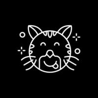 Tongue Line Inverted Icon vector