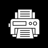 Printer Glyph Inverted Icon vector