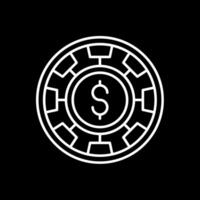 Chip Line Inverted Icon vector
