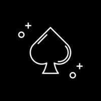 Spades Line Inverted Icon vector