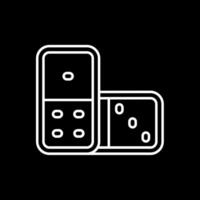 Domino Line Inverted Icon vector