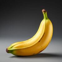 AI generated banana with clear white background photo