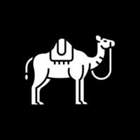 Camel Glyph Inverted Icon vector