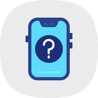 Question Flat Curve Icon vector