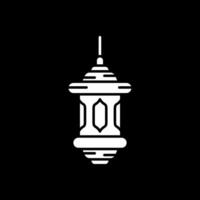 Lantern Glyph Inverted Icon vector