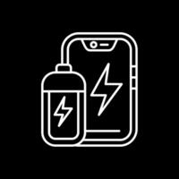 Battery Line Inverted Icon vector