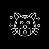 Surprised Line Inverted Icon vector