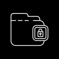 Locked Line Inverted Icon vector