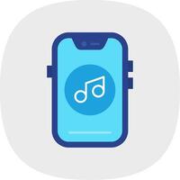 Music Flat Curve Icon vector