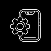 Setting Line Inverted Icon vector