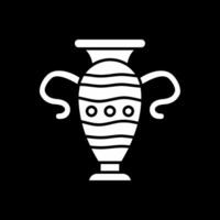 Vase Glyph Inverted Icon vector