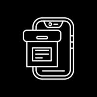 Archive Line Inverted Icon vector