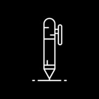 Pen Line Inverted Icon vector