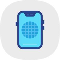 Grid Flat Curve Icon vector