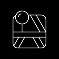 Pin Line Inverted Icon vector