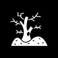 Tree Glyph Inverted Icon vector